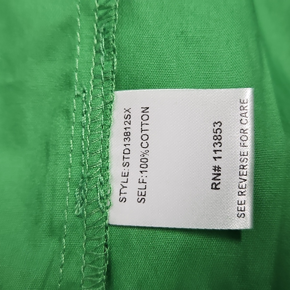 Sugarlips Curve Velma Balloon Sleeve Ruffle Shift Dress: Green: Size- 2X - Picture 13 of 14